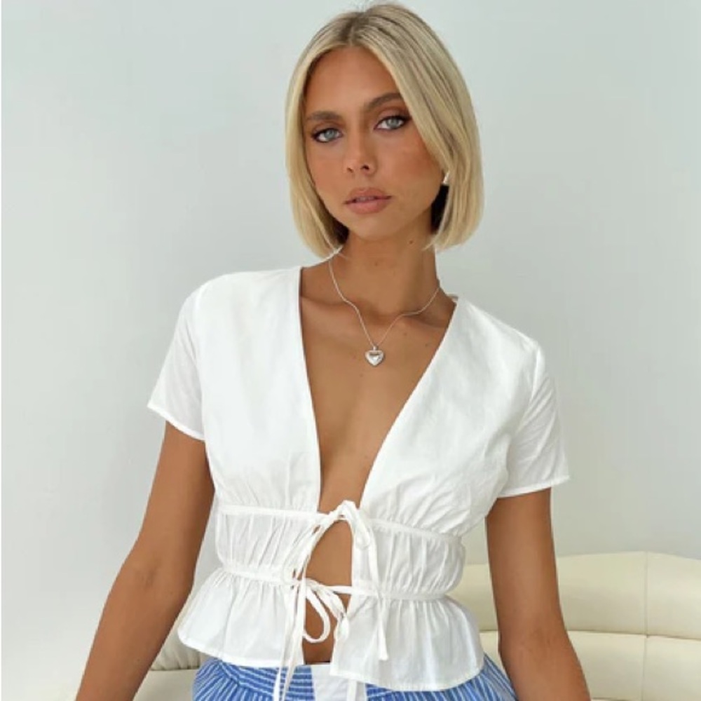 Princess Polly Davist Tie-Front Top